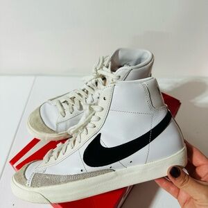 Nike blazer  White and Black High-Top Sneakers